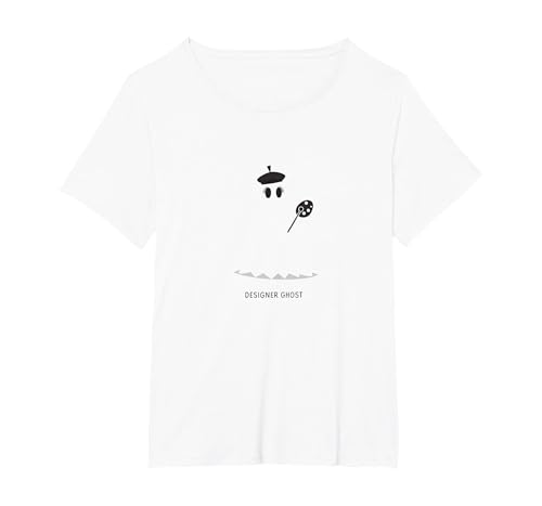 Artistic Phantom: Barettragende Spekter mit Palette T-Shirt, Damen Große Größen, Weiß, 1X von Generic