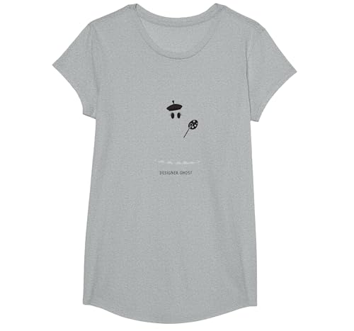 Artistic Phantom: Barettragende Spekter mit Palette T-Shirt, Girls, Grau Meliert, Mittel von Generic