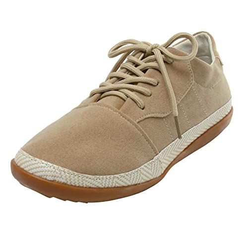 Atmungsaktive Damen Freizeitschuhe Flach Bequem Zehen Rund Casual Elegant Einfarbig Leicht Flexibel Weich (Beige, 40) von Generic