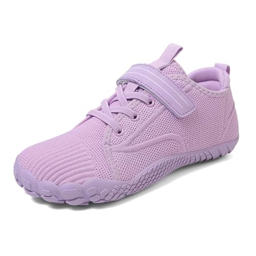 Atmungsaktive Hallenschuhe Kinder Hallenturnschuhe Jungen -Klettverschluss Sneaker Mesh Turnschuhe Soft Sportschuhe Leicht Wanderschuhe Einfarbig Laufschuhe Sport Schuhe für Teenager 5-14 Jahre von Generic