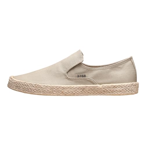 Atmungsaktive Herren-Sneaker in einfarbiger koreanischer Version, trendig, lässig, bequem, leicht, Leinensohle Schuhe Herren Speed Sportschuhe Herren Schwarz von Generic