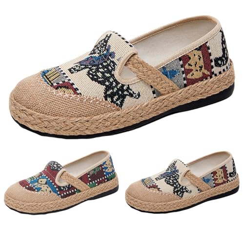 Atmungsaktive Schuhe Damen Leinenschuhe Flach Weichen Sohlen Leichte Atmungsaktive Walkingschuhe Komfort Breite Füße Freizeitschuhe Exquisit Trekkingschuhe Frühling Sommer Herbst Atmungsaktive Schuhe Damen Leinenschuhe Flach Weichen Sohlen Leichte Atmungsaktive Walkingschuhe Komfort Breite Füße Freizeitschuhe Exquisit Trekkingschuhe Frühling Sommer Herbst von Generic
