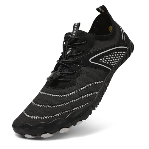 Atmungsaktive Slip-On-Sneaker für Herren, lässige Schuhe mit niedrigem Absatz für den Alltag, Strandspaziergänge, Bequeme, leichte Slip-On-Sneaker, wasserfreundliche Schuhe Schwarz Herren von Generic