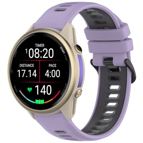 Atmungsaktives Sportarmband Kompatibel mit Garmin Forerunner 570 47mm Armband, Silikon Ersatz Uhrenarmband Sport Weiches Ersatzarmbänder für Garmin Forerunner 570 47mm, Damen Herren von Generic