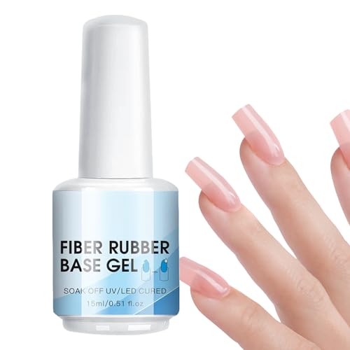 Aufbaugel für Nägel – Reparatur-Gel Base Coat mit verstärkender Faser für Verlängerung, 15 ml, schnelle Trocknung, Maniküre für Frauen, für Salon, Reisen, Outdoor, Innen, Zuhause von Generic