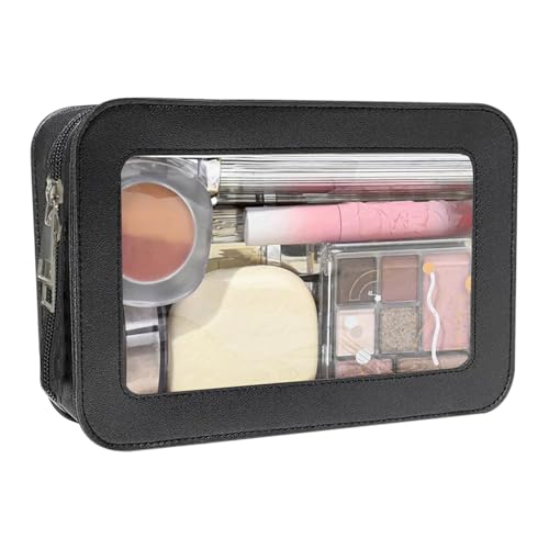 Aufbewahrung von Kosmetiktaschen – transparente Kosmetiktasche | Kosmetiktasche | Organizer wasserdichte Kulturreisetaschen für Kosmetikprodukte und, Schwarz, Se référer à la Description von Generic