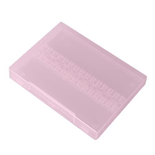 Aufbewahrungsbox für Nagelbohrerhalter, 14 Löcher, Kunststoffmaterial, Rillendesign, Patentierter Knopf, für den Privaten oder Professionellen Gebrauch (PINK) von Generic