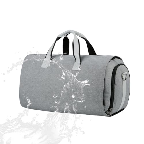 Aufbewahrungstaschen für Kleidung, Reisetasche, faltbar, für Herren | Wandelbare Kleidertasche, 2-in-1 wasserdichte Reisetasche mit Schultergurt für Damen und Herren, hellgrau, Unisex, Siehe Aufbewahrungstaschen für Kleidung, Reisetasche, faltbar, für Herren | Wandelbare Kleidertasche, 2-in-1 wasserdichte Reisetasche mit Schultergurt für Damen und Herren, hellgrau, Unisex, Siehe von Generic