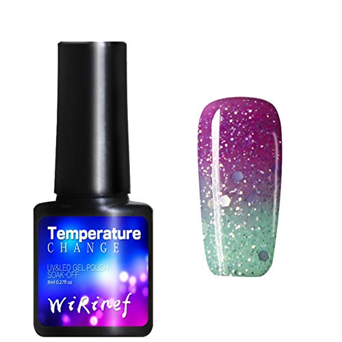 Aufnäher Augen LED Nagellack Nagellack Gel Nagellack 8ml Nagellack Gel Nagellack Color Art Okra Pigment (V, One Size) von Generic