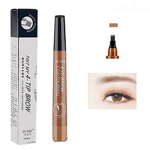 Augenbrauen Former 5 ml Spitze lange Gabel wasserdichte Augenbraue Augenbrauen Set Schminken (Light brown, One Size) von Generic