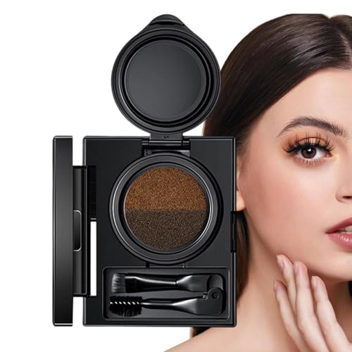Augenbrauen-Make-up – Mascara in zwei Farben für die Augenbrauen | Zwei Farben, Augenbrauen-Creme und wasserdichtes Futter, Augenbrauenpulver mit Stempel, Pinsel mit doppeltem Ende P von Generic
