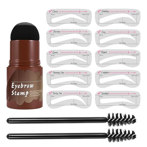 Augenbrauen-Stempel-Schablonen-Set – wiederverwendbare Augenbrauen-Formvorlagen, wasserfeste Augenbrauen-Schablonen-Anleitung | Langlebiges Augenbrauenformer-Set, wischfestes Make-up-Augenbrauen- von Generic