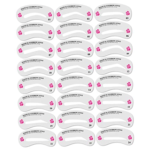 Augenbrauenschablonen Kit Brow formen Pflegetempler -Styling -Tool 24PCS Women Beauty Make -up Tool Augenbrauenschablonen Kit Brow formen Pflegetempler -Styling -Tool 24PCS Women Beauty Make -up Tool von Generic
