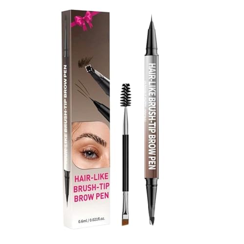 Augenbrauenstift, 4D, 2-in-1, langlebig, langlebig, Ampltulastd 4D Brow Pen | Wasserdichtes Make-up-Werkzeug für professionelle Schönheitsanfänger von Generic
