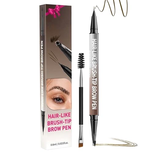 Augenbrauenstift 2-in-1 Doppelspitze mit 3D-Effekt und natürlichem Strich, tragbares Makeup-Werkzeug für Frauen Männer Schönheitsliebhaber für Partys von Generic