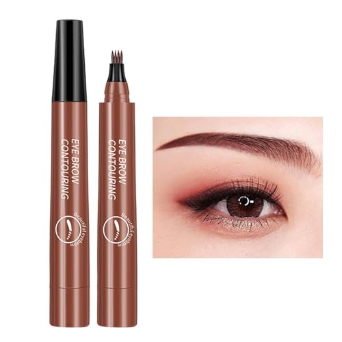 Augenbrauenstift mit 4 Spitzen, Microblading Augenbrauenstift, flüssiger Stift mit 4 gespaltenen Spitzen, wasserdichter Augenbrauenstift, langanhaltende natürliche Haare, Augenbrauen-Make-up von Generic