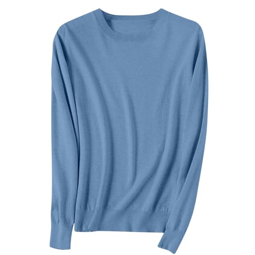 Ausgefallene Tshirts Damen Strickpullover Damen Einfarbig Gestrickter Pullover V-Ausschnitt Strickpulli Warmes Langarm Strick Blusentop Klassische Passform Feinstrick Tops Autumn Winter Basic Bluse von Generic