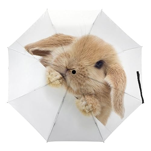 Automatischer Regenschirm Tier Kaninchen Und Hase Faltbare Regenschirme Leichte Winddichte Regenschirme Tragbare Reiseschirme von Generic