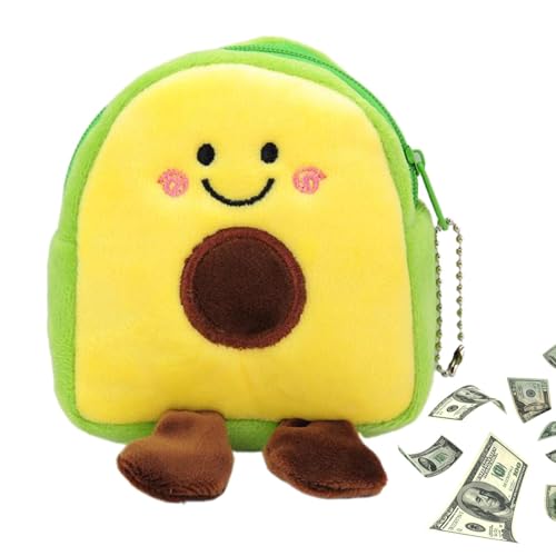 Avocado-Geldbörse, Frucht-Brieftasche, tragbare Geldbörse in Avocado-Form – Interessante Geldbörse mit großer Kapazität zum Wechseln, Münzen, Karten, Schlüssel von Generic