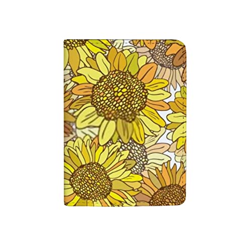 BALII Reisepasshülle, Aquarell-Muster, Sonnenblumen, Reisepassschutz für Damen und Herren, PU-Leder, Reise-Brieftaschen-Organizer, Aquarell Muster Sonnenblumen, 10x14x1.5 CM von Generic