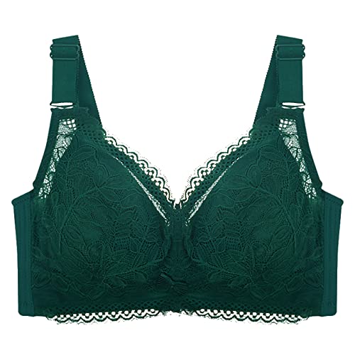 BH Damen Ohne Bügel Komfort BH Elastizität Bustier,Figurformende Unterwäsche Damen,Transparente Dessous,Hochzeitsunterwäsche,Mollige Frauen In Dessous,Sport BH Weiss,Sexy Wäsche Damen von Generic