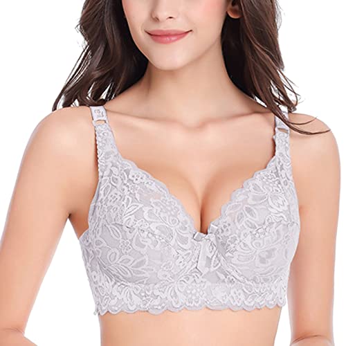 BH Damen Spitze bügelloser Vollschalen-BH Damen Minimizer BH mit Blumen Spitze Schalen Weich und Bequem Klassische Bustier Damen BH von Generic