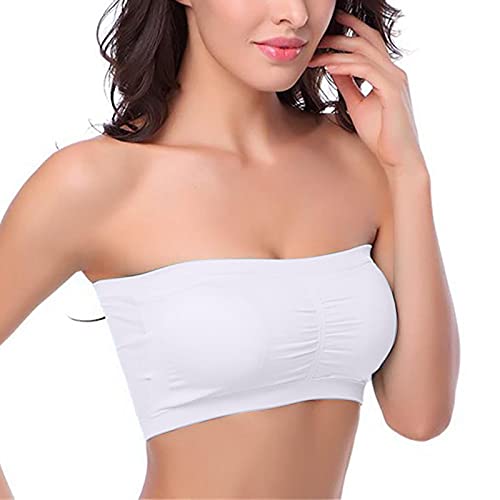 BH Damen ohne Bügel Trägerloser Damen-BHS Sexy Bandeau Bustier Warehouse Deal Bralette Stretch Klassische Bra Trägerlos Starker Halt Tops Alltag Dessous Warehouse Deal Weiß 3XL BH Damen ohne Bügel Trägerloser Damen-BHS Sexy Bandeau Bustier Warehouse Deal Bralette Stretch Klassische Bra Trägerlos Starker Halt Tops Alltag Dessous Warehouse Deal Weiß 3XL von Generic