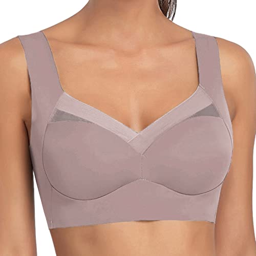 BH Haltungskorrektur BH Damen Nahtloser Spitzen BH ohne Bügel Damen Push Up BH Gepolsterter Weicher Atmungsaktiver Sport BH Alltags BH Für Senioren Sexy Dessous Bralette Keine Ränder atmungsaktiver von Generic