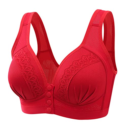 BH Push Up RüCkenfrei Damen Vollschalen Ungepolster Bügel BH Abnehmbare Pads Triangle-BH Bügel BH Große Größe Brüste Klassische Bequem Stretch Bra Sports Bras Fuer Yoga Training von Generic