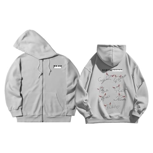 BM DRIP Hoodie, ZIP UP Sweatshirt RAMI AHYEON RORA ASA RUKA CHIQUITA PHARITA Signature Graphic Sweatshirt(Gray-1thin,M) von Generic