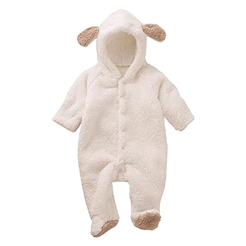 Baby Jungen Personalisierte Geschenke Zur Geburt - Kleinkind Bär Mit Kapuze Strampler Winter Korallen Fleece Pyjamas Herbst Neugeborenen Hayi Plüsch Warme Kleidung von Generic