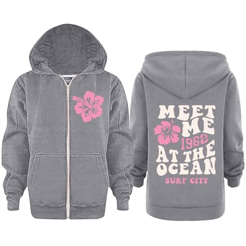 Baby Kinder Langarm Brief Gedruckt Hoodie Zipper Up Sweatshirts Kinder Unisex Weiche Mantel Bluse Mit Tasche Softie Klamotten (X-01-Grau, 11-12 Years) von Generic