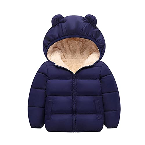 Baby Kinder Winterjacke Mantel mit Kapuze Jacke Warm Baby Niedlich Plüsch Bärenohren Jungen Mädchen Baumwolljacke Winterjacke von Generic