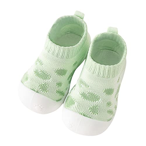 Baby Mädchen Jungen Kinder Leopardenmuster Freizeitschuhe Mesh Soft Bottom Atmungsaktive Slip On Sportschuhe Socken Schuhe Kleinkind Kleid Schuhe Mädchen (Green, 12-18Months) von Generic