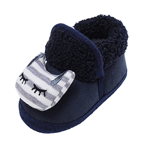 Baby Schuhe 15 Weiche Sohle Booties Schneestiefel Bequeme Schuhe Säuglingskleinkind Erwärmung Und Modeschuhe Schuhe 17 (Dark Blue, 19 Infant) von Generic