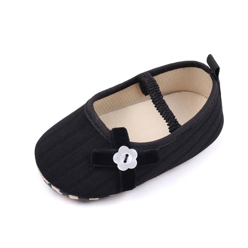 Baby Schuhe Mode Frühling Sommer Zehe einfarbig Schleife Kinder Freizeitschuhe Sandale 35 (Black, 20 Infant) von Generic