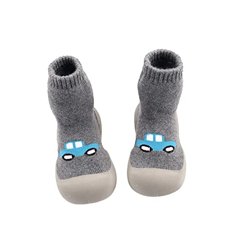 Babyschuhe 22 Wanderer Schuhe Socken weiche elastische beiläufige erste Zeichentrickfilme Wasserschuhe 22 (Grey, 18) von Generic