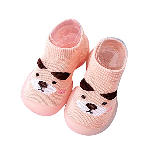 Babyschuhe Sneaker Junge Schuhe Kleinkind Fleece WarmThe Floor Socken rutschfeste Prewalker Schuhe Kinderschuhe Mädchen 23 (Pink, 21 Infant) von Generic