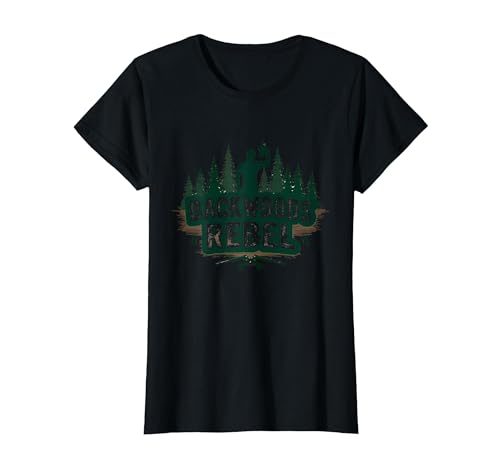 Backwoods Rebel: Abenteuergeist für robuste Naturliebhaber T-Shirt, Damen, Schwarz, S von Generic