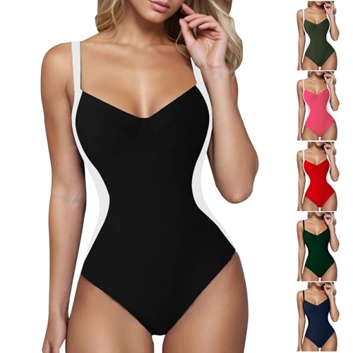 Badeanzug Damen Bauchweg Tankini mit Bein Sexy Badeanzüge mit Cups Push Up Bademode Sommer Schwimmanzug Shape Burkini Oberteil Badekleid Sport Sale 01 Schwarz 3XL Badeanzug Damen Bauchweg Tankini mit Bein Sexy Badeanzüge mit Cups Push Up Bademode Sommer Schwimmanzug Shape Burkini Oberteil Badekleid Sport Sale 01 Schwarz 3XL von Generic
