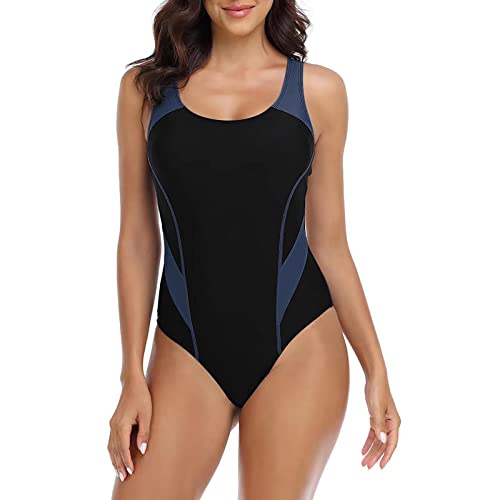 Badeanzug Damen Push up Bademode Schwimmanzug Bauchweg Sportliche Bademode Damen Einteiler Swimsuit Einteiliger Badeanzug FüR Damen Sexy Sommer Badebekleidung Plus Size Bademode S-XXL von Generic