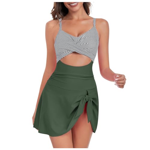 Badeanzug Kleid Damen Einteiliger Badekleid Bauchweg Shapewear Schwimmkleid Swimsuits Tummy Control Women Einteilige Bademode Swimsuits for Women von Generic