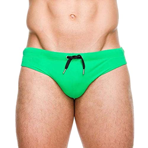 Badehose Herren Badeslip Kurz Eng Badehosen Männer Slip Jungen Schwimmhose Badeshorts Bunter Slips Tunnelzug Men's Shading Swim Briefs Sommer Brief Swim Short GN1 M von Generic
