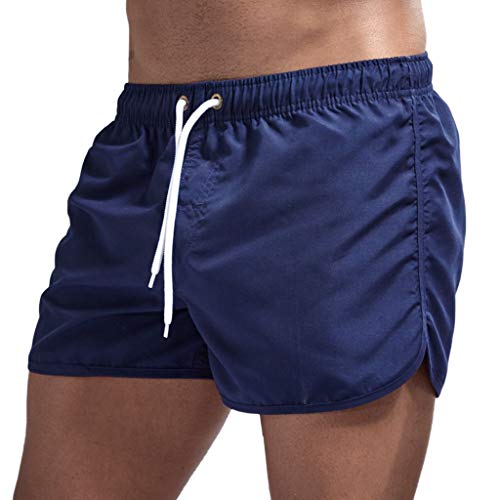 Badehose Herren Kurz Badeshorts Männer Badeshorts Jungen Schwimmhose Schnelltrocknend Boardshorts Urlaub Freizeit Short Boardshorts Boxer Badepants für Beach Hotspring Surfen Dunkelblau XXL von Generic