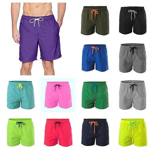 Badehose Herren Schnelltrocknend Jungen Badeshorts Kurzen Beach Casual Sportshorts Mit Innere Schnellhose Netshorts Herren Surfen Strandhose Schwimmhose Mit Meshfutter (Blue, XXL) von Generic