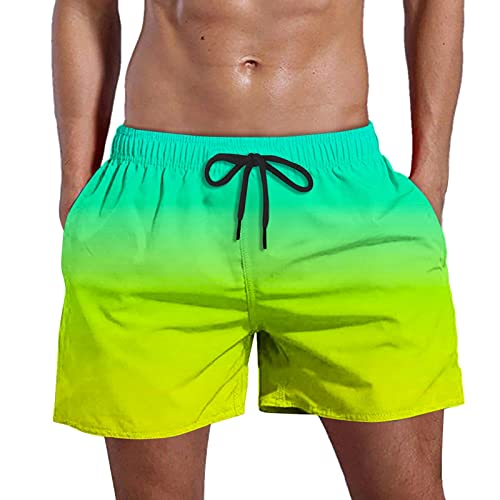 Badehose Herren Schwimmhose Herren Badehose Herren Badehose Männer Badehose für Herren Badeshorts Herren Gym Shorts Badeshorts für Herren Badehose Herren Schnelltrocknend Boardshorts (new1-Green, XL) von Generic