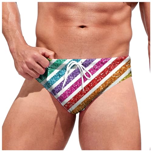 Badehose Herren Slip Eng Sexy Badehosen Gradientenfarbe Badeslip Männer Swimming Swim Briefs mit Tunnelzug Schnell Trocknend Wassersport Training Schwimmhose Sommer Pool Strand Badehose Herren Slip Eng Sexy Badehosen Gradientenfarbe Badeslip Männer Swimming Swim Briefs mit Tunnelzug Schnell Trocknend Wassersport Training Schwimmhose Sommer Pool Strand von Generic