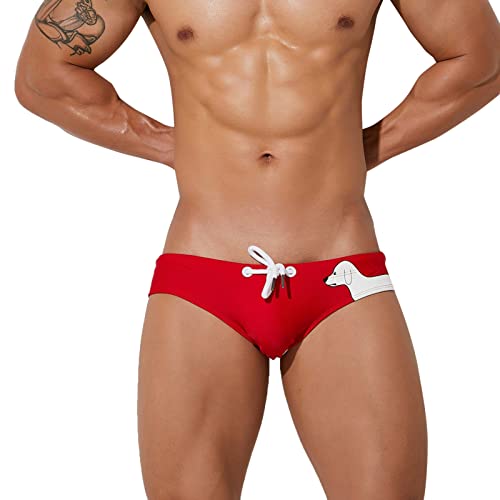 Badehose für Herren Jungen Badeslip Herren Slip Eng Kurz Mini Schwimmhose Kurz Sporthose Summer Brief Swim Short Wassersport Kurze Hose Sexy Fashion Summer Brief Swim Short Rot M Badehose für Herren Jungen Badeslip Herren Slip Eng Kurz Mini Schwimmhose Kurz Sporthose Summer Brief Swim Short Wassersport Kurze Hose Sexy Fashion Summer Brief Swim Short Rot M von Generic