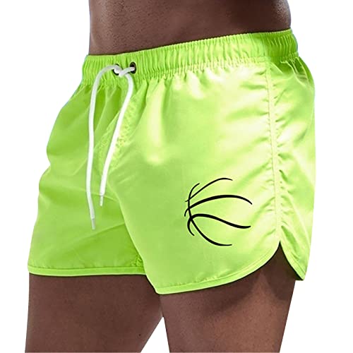 Badehosen für Herren Badeshorts Herren Shorts Boardshorts Schwimmhose Trainingshose Kordelzug Shorts Freizeit Kurze Männer Schwimmhose Sporthose kurz Sports Running Swim Shorts (y1-Gold, L) von Generic