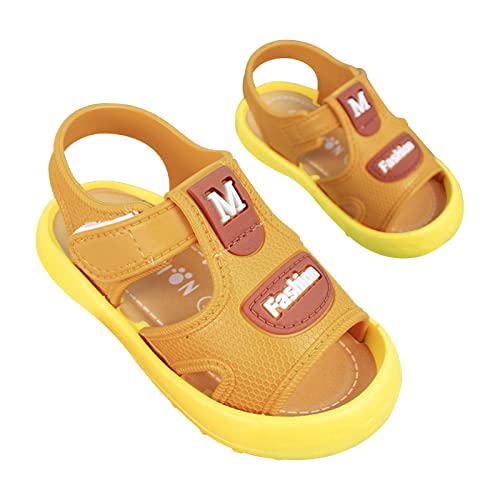 Badelatschen Kinder 22 Sandalen Komfort Premium Sommer Outdoor Lässige Strandschuhe A 23 (Yellow, 27 Toddler) von Generic